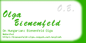 olga bienenfeld business card